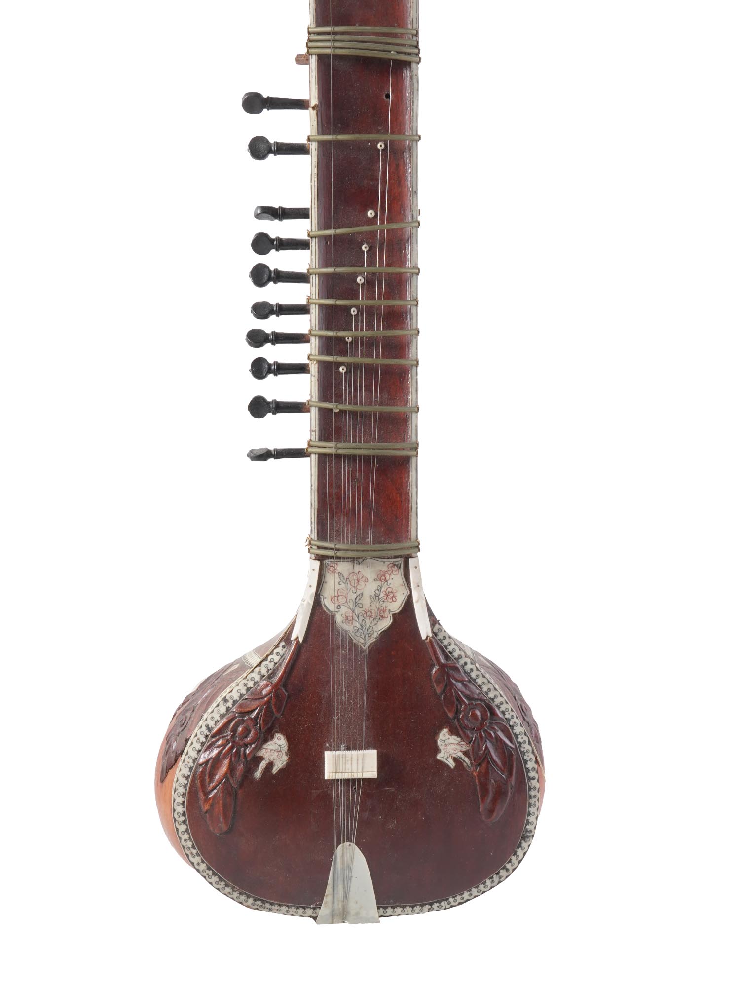 INDIAN CARVED STRING MUSICAL INSTRUMENT SITAR PIC-3